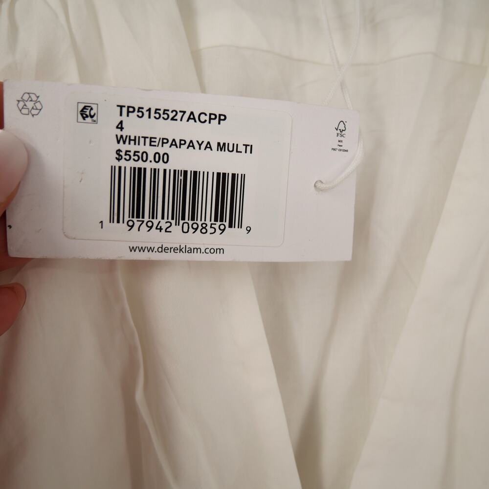 Derek Lam 10 Crosby Women's 4 Nara Cotton Poplin Cinched-Waist Maxi Dress READ* - Picture 4 of 12